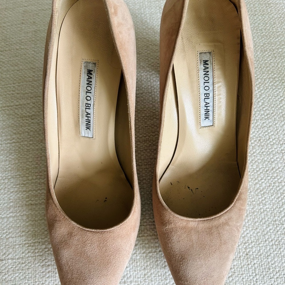 manolo blahnik block heel pumps - Picture 7 of 8